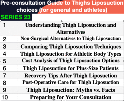 Thigh liposuction and alternatives, Comparing the different Techniques - Image 2